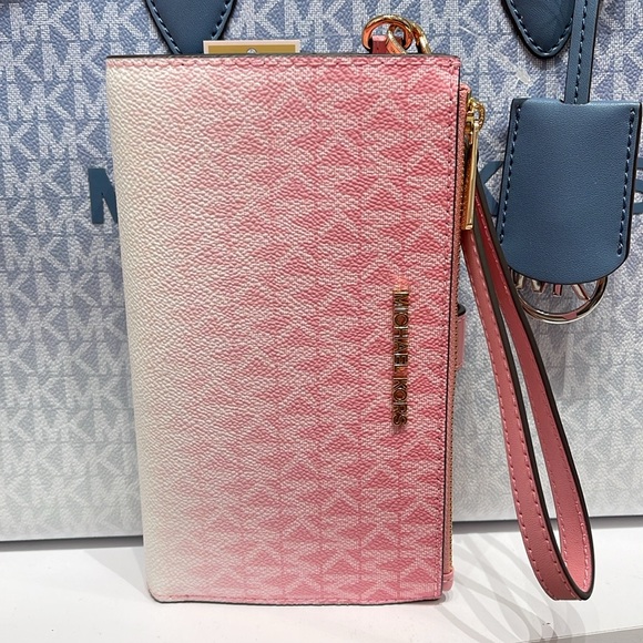 MICHAEL KORS
Jet Set Large Ombré Logo Double-Zip Wristlet-Wallet-Phone Case NWT - Picture 1 of 16